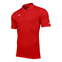 قميص بولو رجالي رياضي كاجوال بأكمام قصيرة قابل للتهوية من Under Armour باللون الأحمر 21500537-600