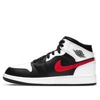 (GS) حذاء Air Jordan 1 Mid "Chile Red" رقم 554725-075