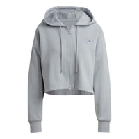 (WMNS) adidas by Stella McCartney Cropped Hooded Jacket 'Grey' HI6063