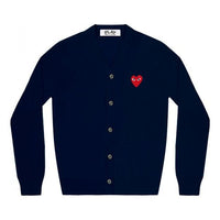COMME des GARCONS PLAY كارديجان أحمر شعار "كحلي" AZ-N008-051-2