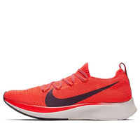 حذاء Nike Zoom Fly Flyknit أسود لامع قرمزي AR4561-600
