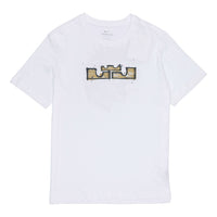Nike Dri-Fit Lebron Printing Basketball Sports T-Shirt 'White' DR1292-100