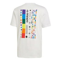 adidas originals Spectrum Tee Round Neck Casual Sports Alphabet Short Sleeve White EI6215