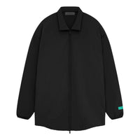 Fear of God Essentials SS24 Nyon Filled Shirt Jacket 'Jet Black' 202SP244494F