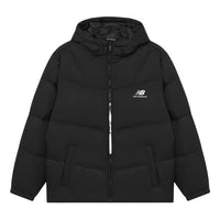 New Balance Logo Print Mid Down Jacket Asia Sizing 'Black' AMJ23342-BK