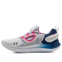 حذاء Flow Velociti Wind من Under Armour باللونين الأبيض والوردي والأزرق 3024197-100