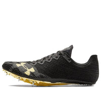 حذاء HOVR Smokerider من Under Armour باللون الأسود المعدني Victory Gold 3021831-004