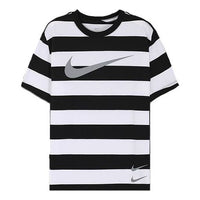 تيشيرت نايكي سووش سترايب للرجال أبيض/أسود CQ5197-100