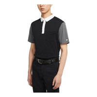 Nike DRI-FIT Player Contrasting Colors Golf Sports Short Sleeve Polo Shirt Black CV3495-010