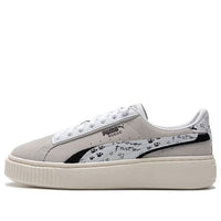 (WMNS) حذاء PUMA Suede Platform Draw 'Grey White' 395904-02