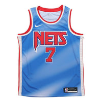 قميص Nike Dri-FIT Retro للرجال لموسم 19-20 من Brooklyn Nets Durant رقم 7 باللون الأزرق CQ4253-402