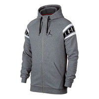 جاكيت Air Jordan Jumpman بغطاء رأس وأكمام طويلة باللون الرمادي AR2249-091