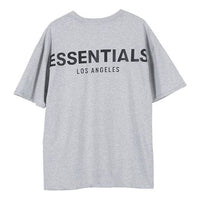 تيشيرت "Fear of God Essentials LA" بأكمام قصيرة، رمادي، FOG-SS20-006