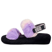 (WMNS) صندل UGG أسود أبيض بنفسجي 1119821-MGNL