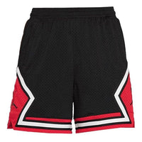 (WMNS) شورت قصير مستقيم بحزام مطاطي وألوان متباينة من Air Jordan مطبوع عليه شعار، أسود DD0288-010