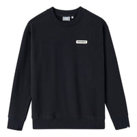 (WMNS) New Balance Logo Sweatshirts Asia Sizing 'Black White' NC734062-BK