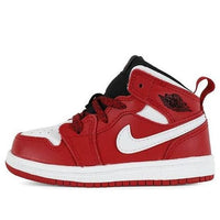 (TD) حذاء Air Jordan 1 Mid 'Red' 640735-605