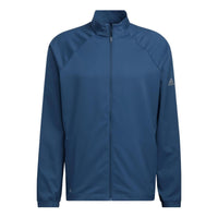 جاكيت adidas Cr Nvlty Vstl J للرجال بلون سادة وشعار وسحاب وياقة قائمة، أزرق داكن H56796