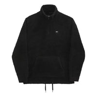 Men's Vans polar fleece Half Zipper Stand Collar Jacket Black VN0A4PPPBLK