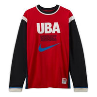 Nike Long-Shooting Top Contrasting Colors Printing Pattern Basketball Long Sleeves US Edition Red CW8014-611