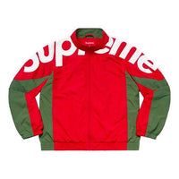 جاكيت رياضي Supreme FW19 Week 1 Shoulder Logo باللون الأحمر SUP-FW19-021