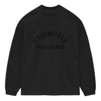 تيشيرت Fear of God Essentials ثقيل بأكمام طويلة "أسود" 125SU242010F