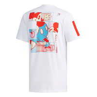 adidas neo Mcky&amp;mnn T1 Casual Sports Mickey Pattern Short Sleeve White EI4542