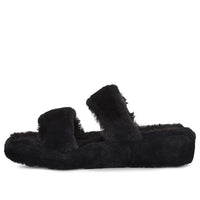 (WMNS) UGG Fuzz Yeah Black Sandals 1104662-BLK