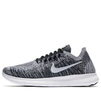 (WMNS) Nike Free RN Flyknit 'أسود أبيض' 880844-003