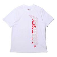 تيشيرت Air Jordan Ss أسود بشعار عاكس مطبوع بأكمام قصيرة أبيض CU1684-100