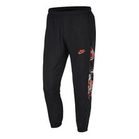 بنطال رياضي رجالي من Nike Sportswear Tat باللون الأسود/الأحمر CK1185-018