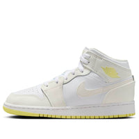 (GS) حذاء Air Jordan 1 Mid 'Sail Light Laser Orange' FD8780-181
