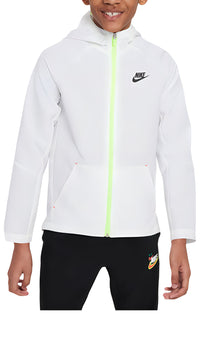 (GS) جاكيت Nike Dri-FIT Logo Woven Jacket 'White' HF6419-100
