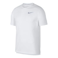Nike DRI-FIT MILER Running Quick Dry Short Sleeve Asia Sizing 'White' AJ7566-100