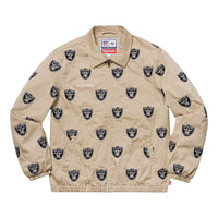 Supreme SS19 x NFL x Raiders x 47 Embroidered Harrington Jacket Crossover Full Print logo Unisex Khaki SUP-SS19-864