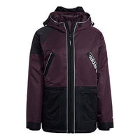 جاكيت رجالي من adidas originals Colorblock مزود بغطاء للرأس وريش وردي فاتح وأحمر فلوري GJ6740