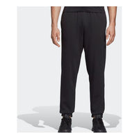 بنطال طويل محبوك بشعار adidas neo Essentials Linear Tapered Logo باللون الأسود DQ3081
