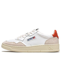 حذاء Autry Medalist Leather Low 'Suede White Orange' AULM-LS45