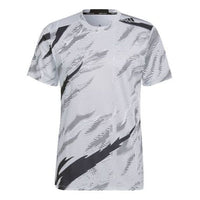 adidas Training Sports Printing Round Neck Short Sleeve White HB9174