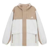 New Balance Logo Urban Remix Woven Jacket 'White Beige' AMJ33359-BNN