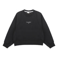 (WMNS) New Balance Casual Sports Alphabet Printing Pullover Round Neck Hoodie Black 5CC13022-BK