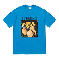 تي شيرت Supreme خريف وشتاء 2018 مطبوع عليه صورة حياة ساكنة أزرق فاتح بأكمام قصيرة للجنسين SUP-FW18-023
