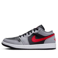(WMNS) حذاء Air Jordan 1 Low "رمادي أسمنتي أحمر ناري" FZ4183-002