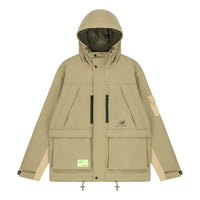 New Balance Men's New Balance Multiple Pockets Woven Hooded Jacket Khaki AMJ21356-TCO