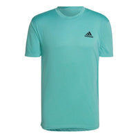 Men's adidas Alphabet Logo Printing Round Neck Short Sleeve Green T-Shirt HT9057