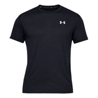 تيشيرت رياضي للجري بأكمام قصيرة من سلسلة Streaker للرجال من Under Armour باللون الأسود 1326579-001