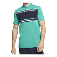 قميص بولو NikeDRI-FIT PLAYER مخطط بأكمام قصيرة للجولف باللون الأخضر BV0471-370