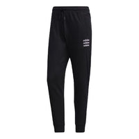بنطال رياضي كاجوال بشعار adidas neo بنمط أقدام، أسود، GJ8938