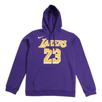 بلوفر رياضي مبطن بالصوف من Nike NBA Lakers LeBron James Basketball Sports، بنفسجي، AV0401-504