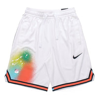 شورت كرة السلة الرياضي الكاجوال الفضفاض من Nike ملون باللون الأبيض DJ5214-100